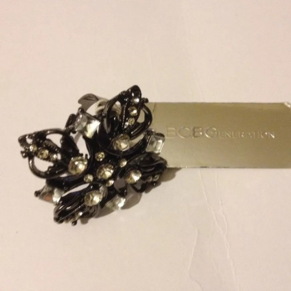 BCBGENERATION COCKTAIL RING GUNMETAL TONED OS - Picture 5 of 6